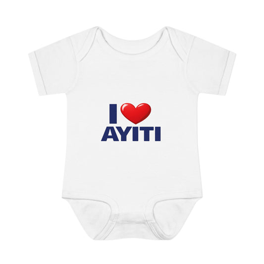 I Love Ayiti Baby Bodysuit — Cute Haitian Pride Infant Onesie