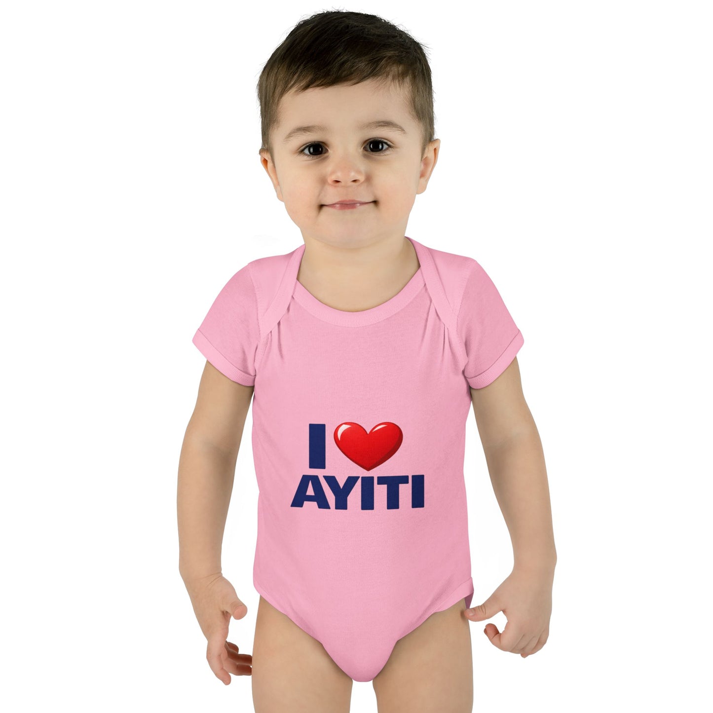 I Love Ayiti Baby Bodysuit — Cute Haitian Pride Infant Onesie