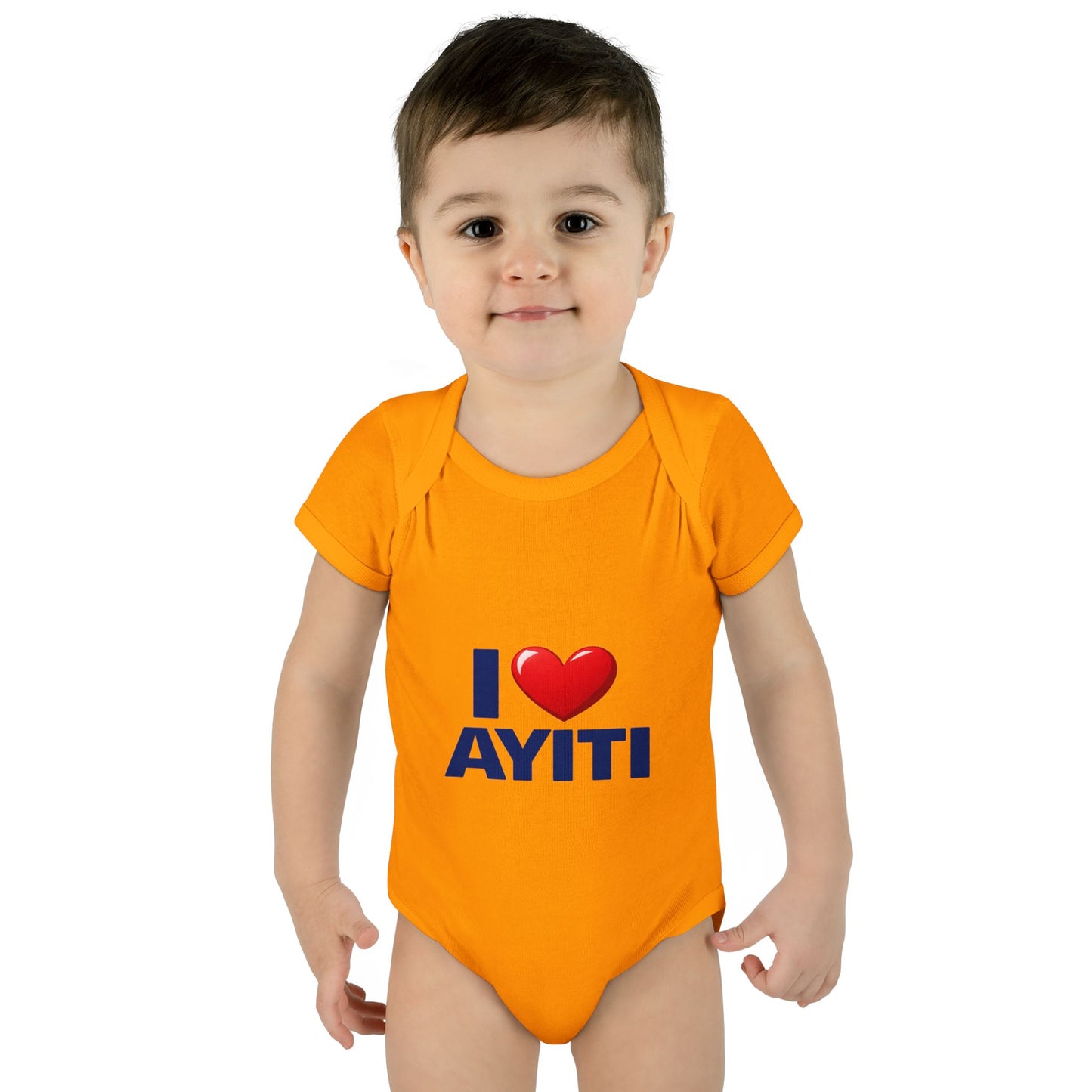 I Love Ayiti Baby Bodysuit — Cute Haitian Pride Infant Onesie