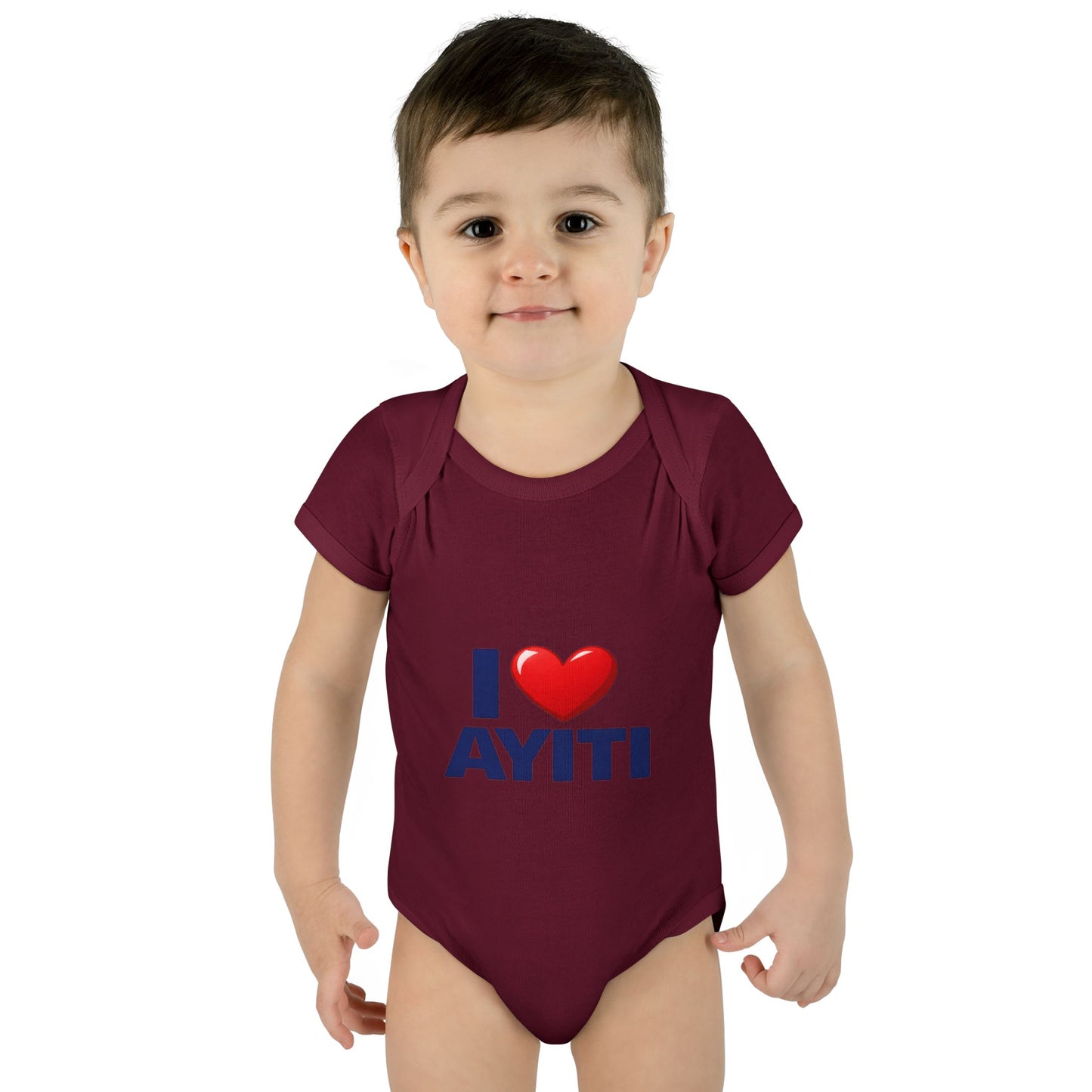 I Love Ayiti Baby Bodysuit — Cute Haitian Pride Infant Onesie
