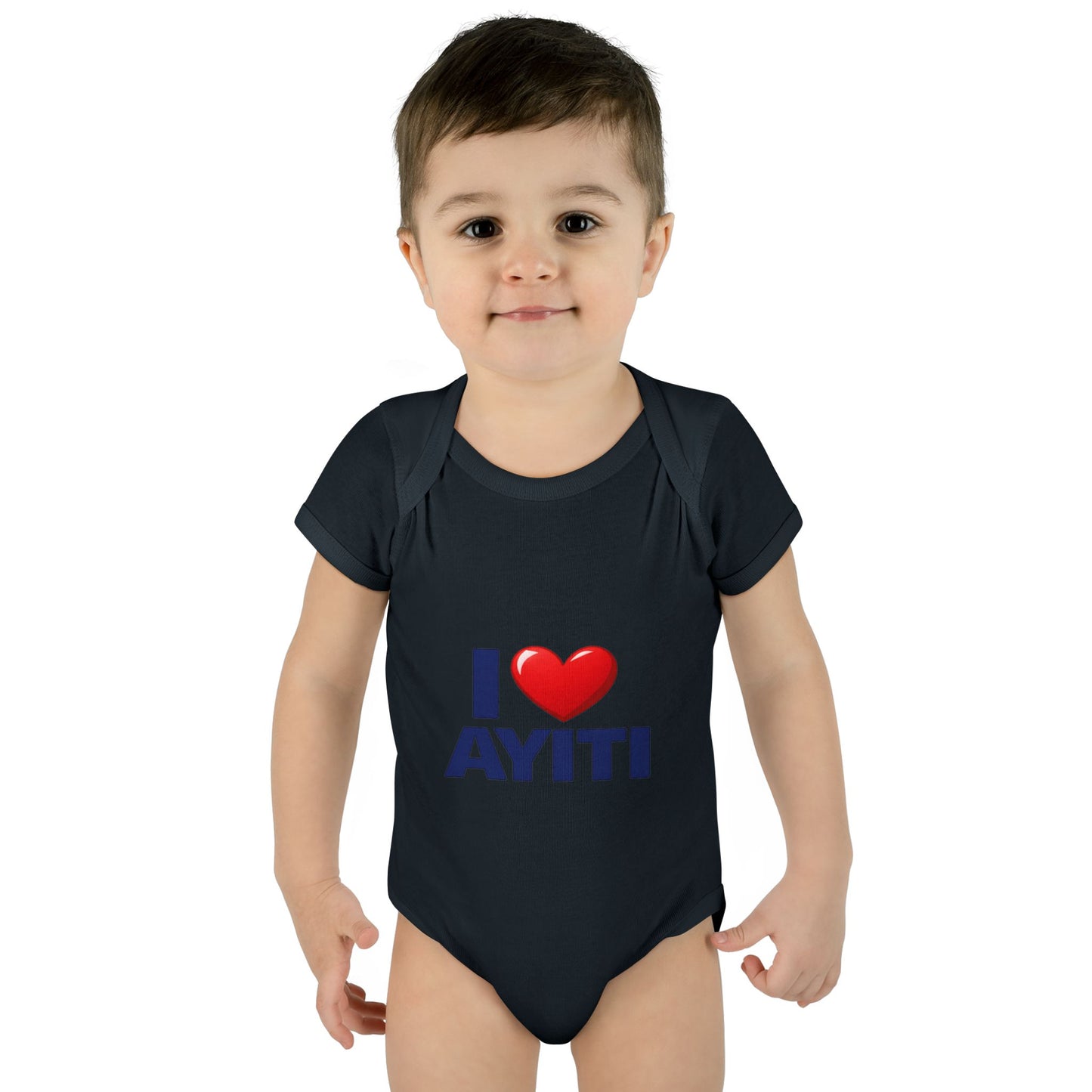 I Love Ayiti Baby Bodysuit — Cute Haitian Pride Infant Onesie