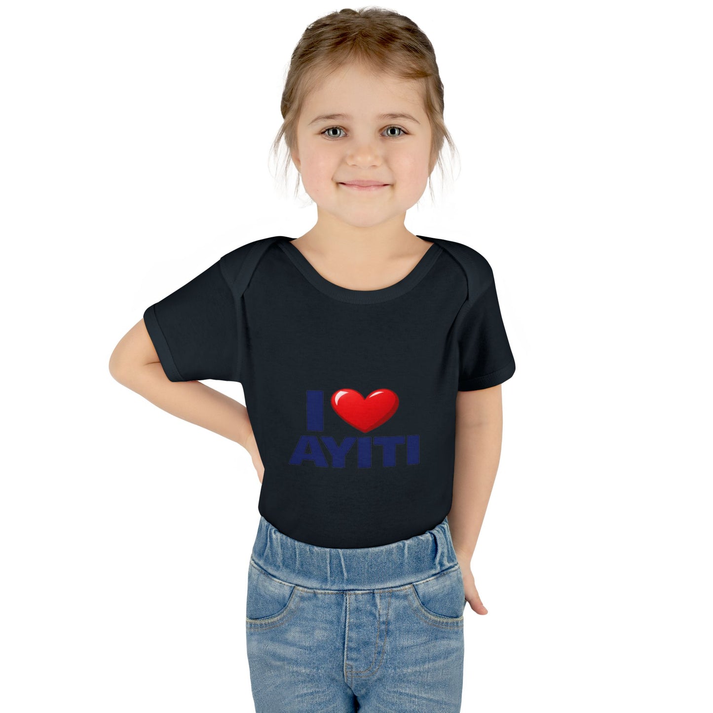 I Love Ayiti Baby Bodysuit — Cute Haitian Pride Infant Onesie
