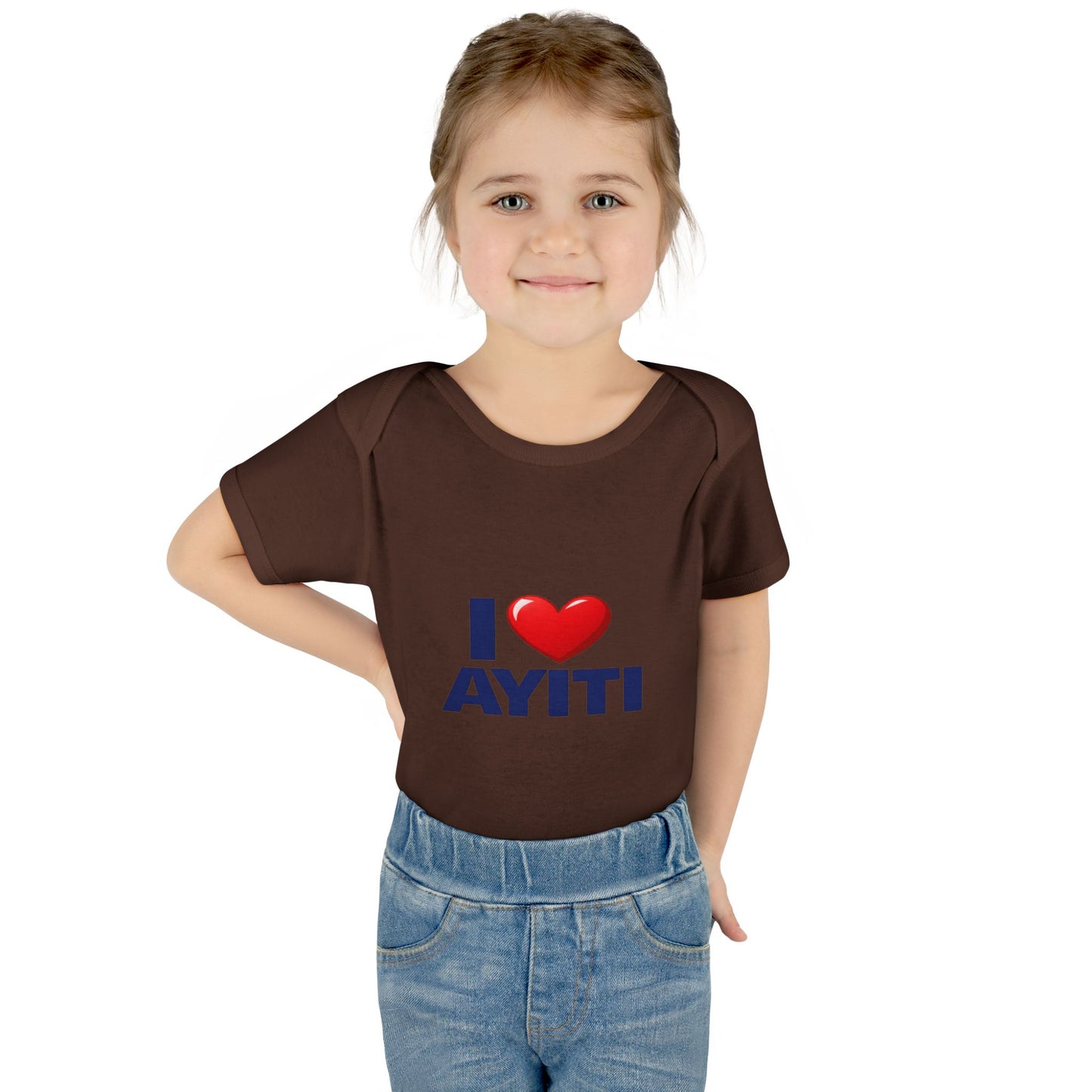 I Love Ayiti Baby Bodysuit — Cute Haitian Pride Infant Onesie