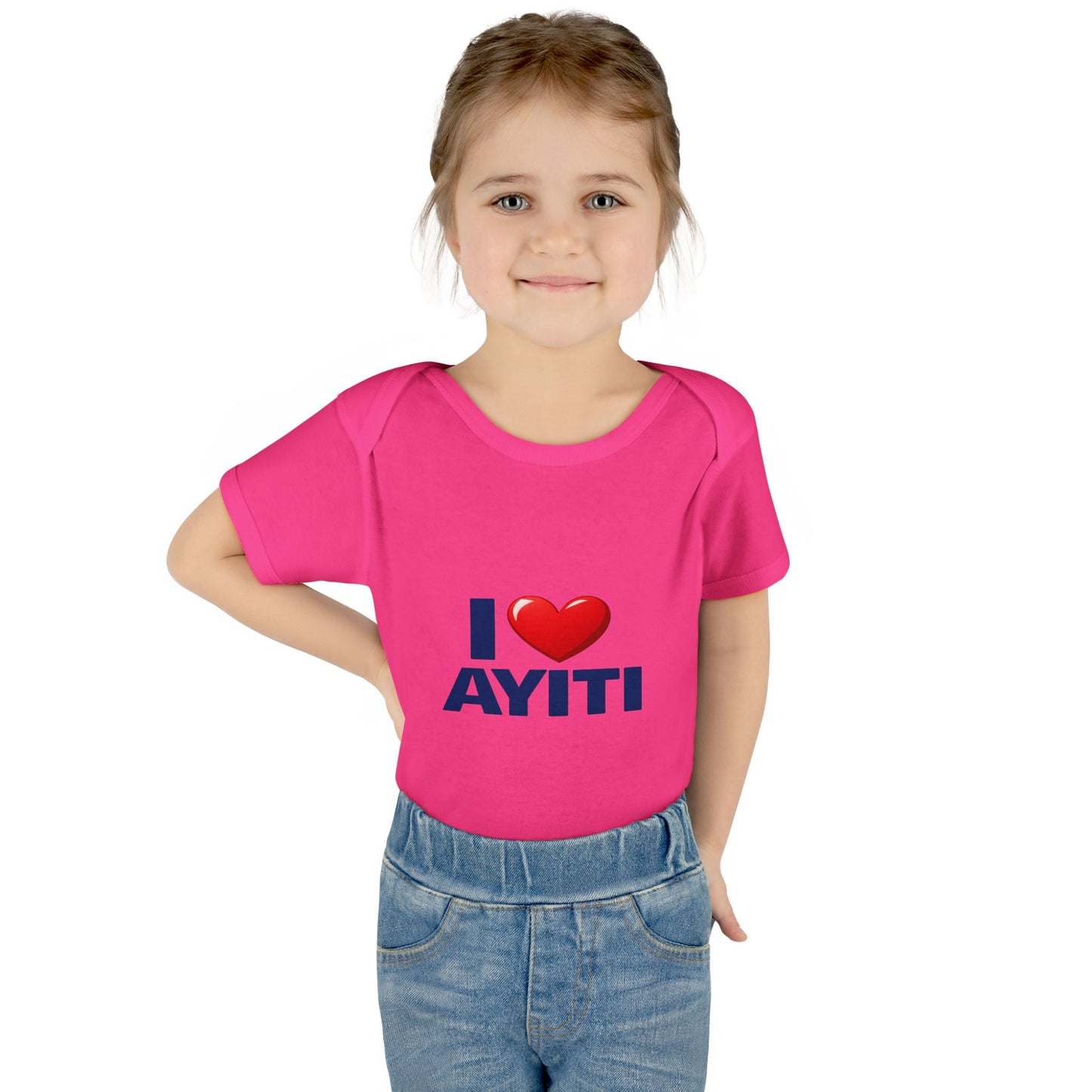 I Love Ayiti Baby Bodysuit — Cute Haitian Pride Infant Onesie