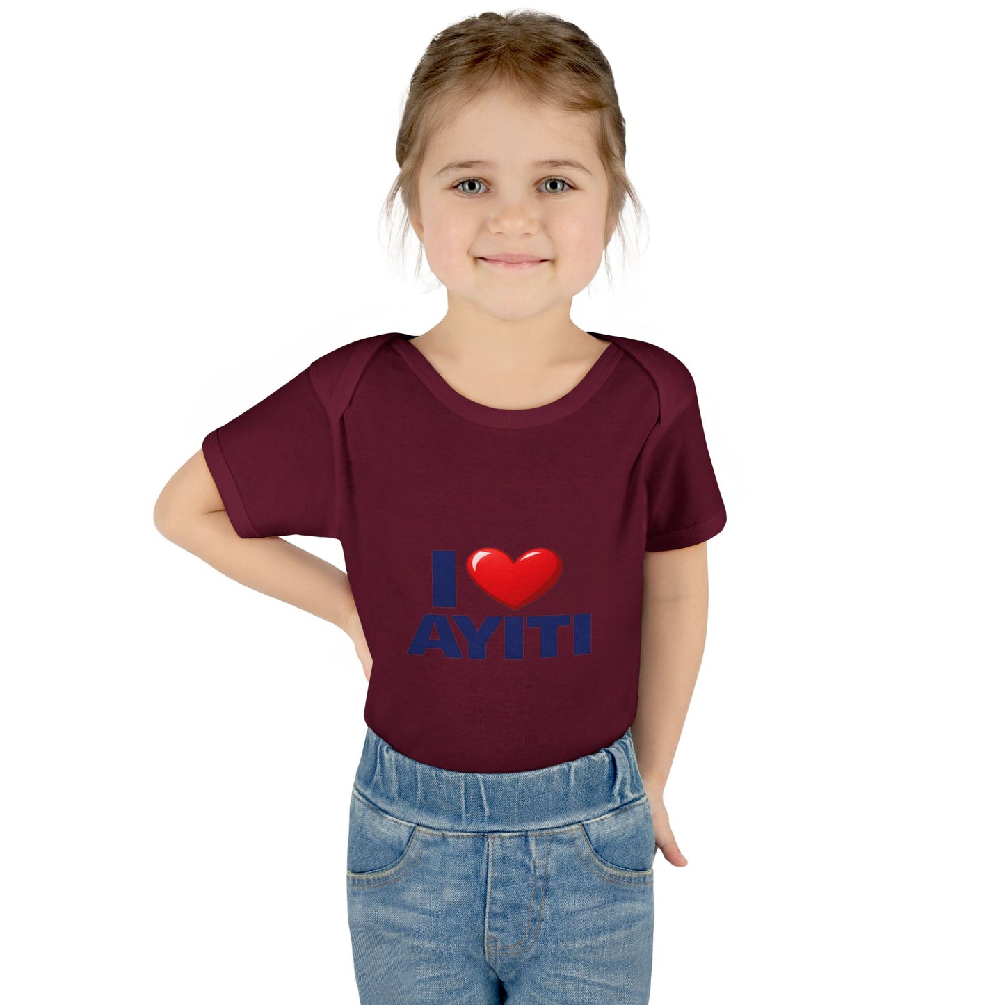 I Love Ayiti Baby Bodysuit — Cute Haitian Pride Infant Onesie