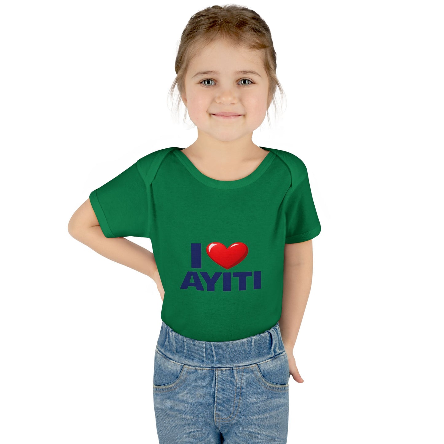 I Love Ayiti Baby Bodysuit — Cute Haitian Pride Infant Onesie