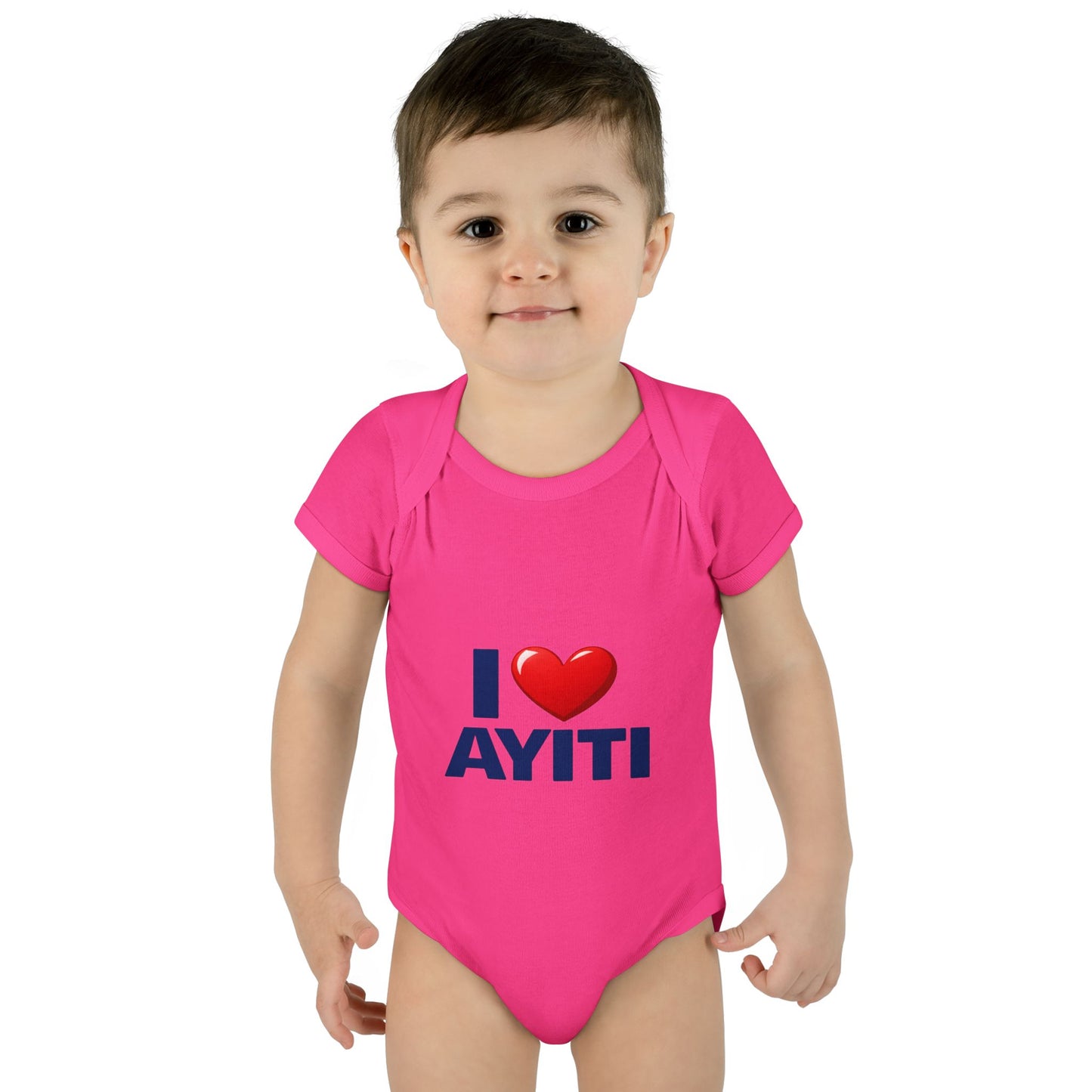 I Love Ayiti Baby Bodysuit — Cute Haitian Pride Infant Onesie
