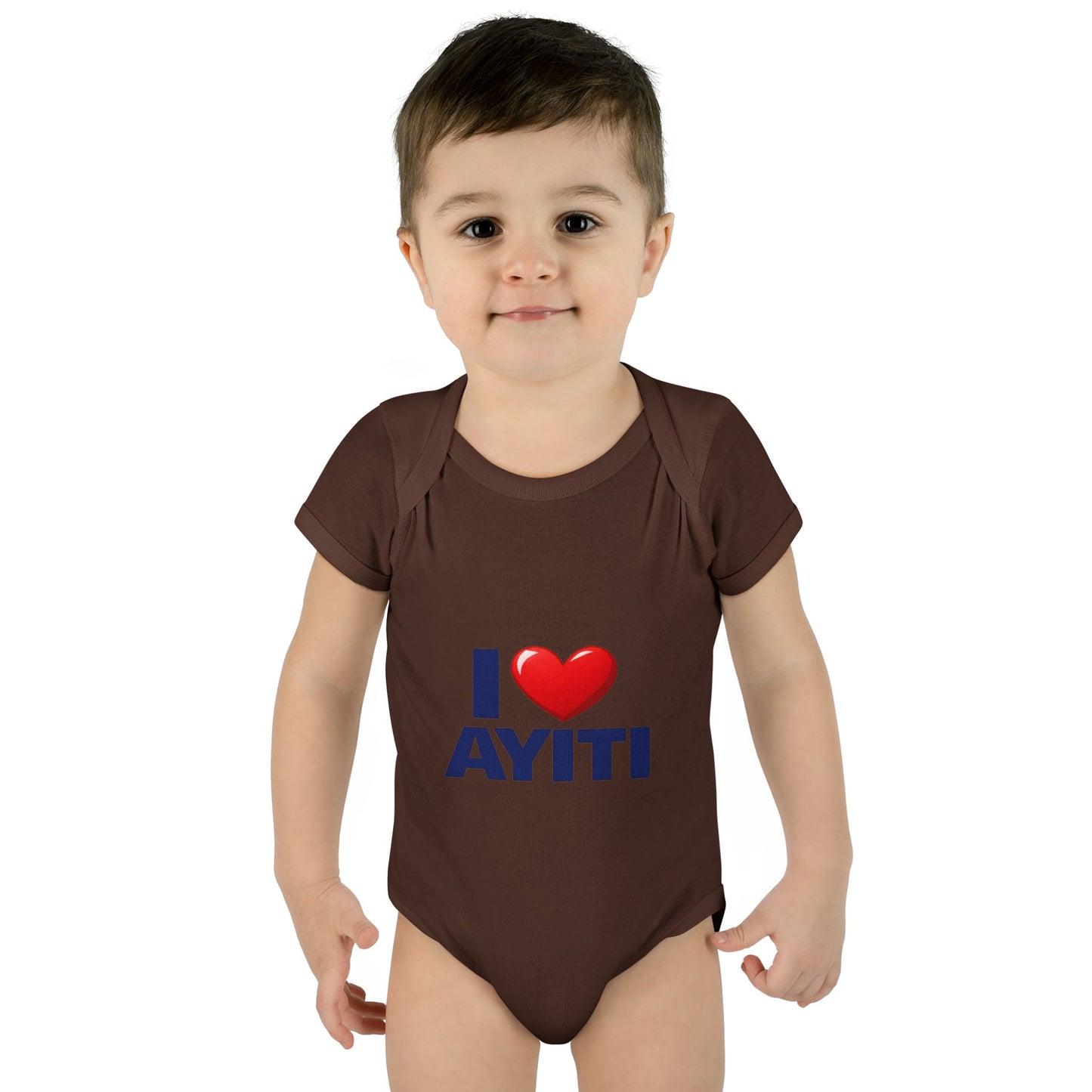 I Love Ayiti Baby Bodysuit — Cute Haitian Pride Infant Onesie