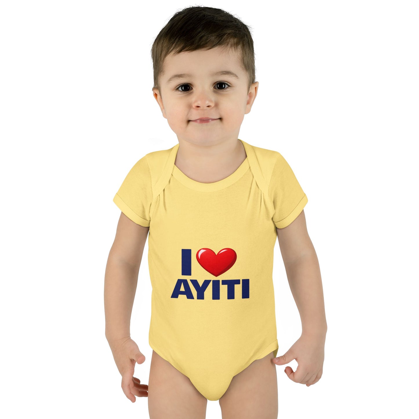 I Love Ayiti Baby Bodysuit — Cute Haitian Pride Infant Onesie
