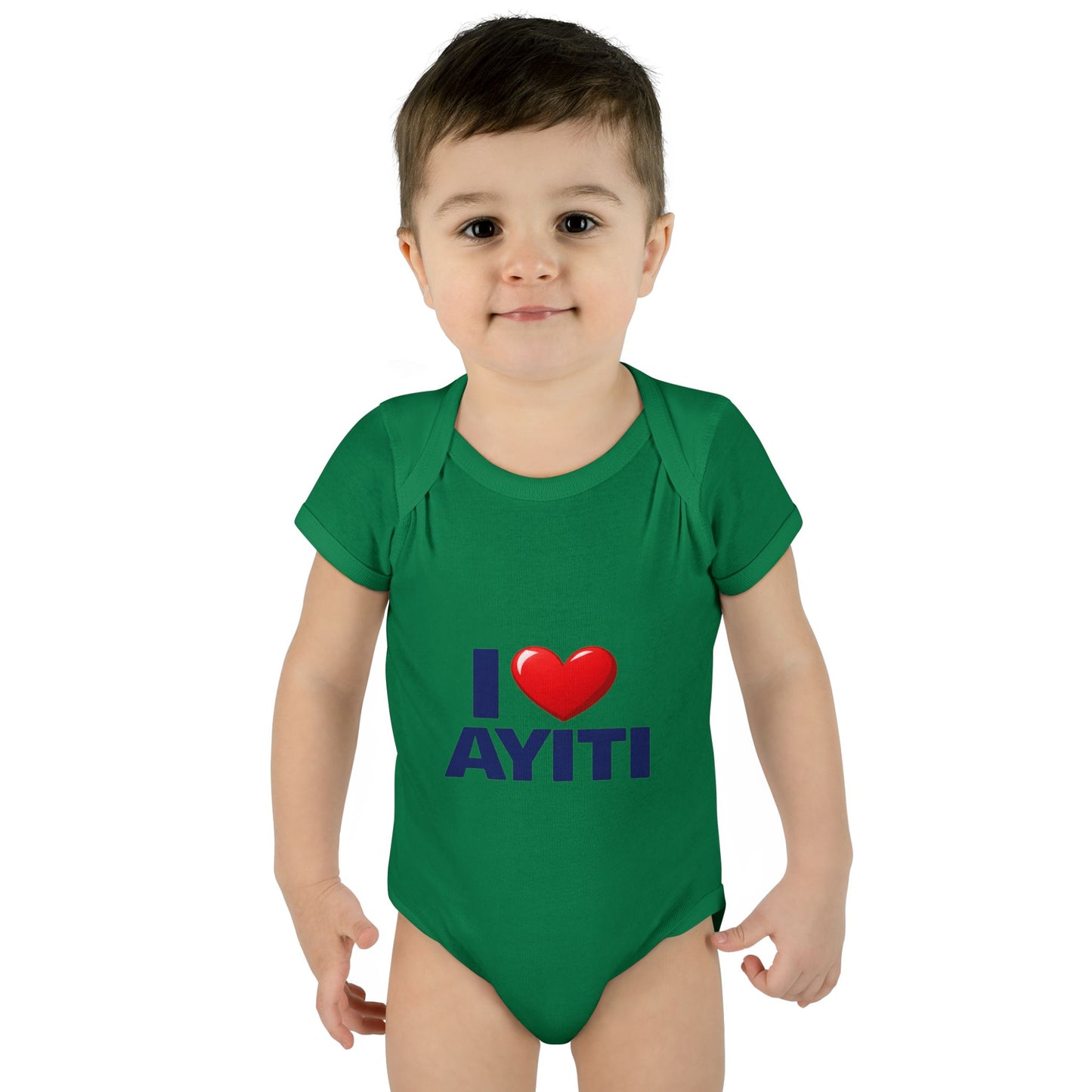 I Love Ayiti Baby Bodysuit — Cute Haitian Pride Infant Onesie