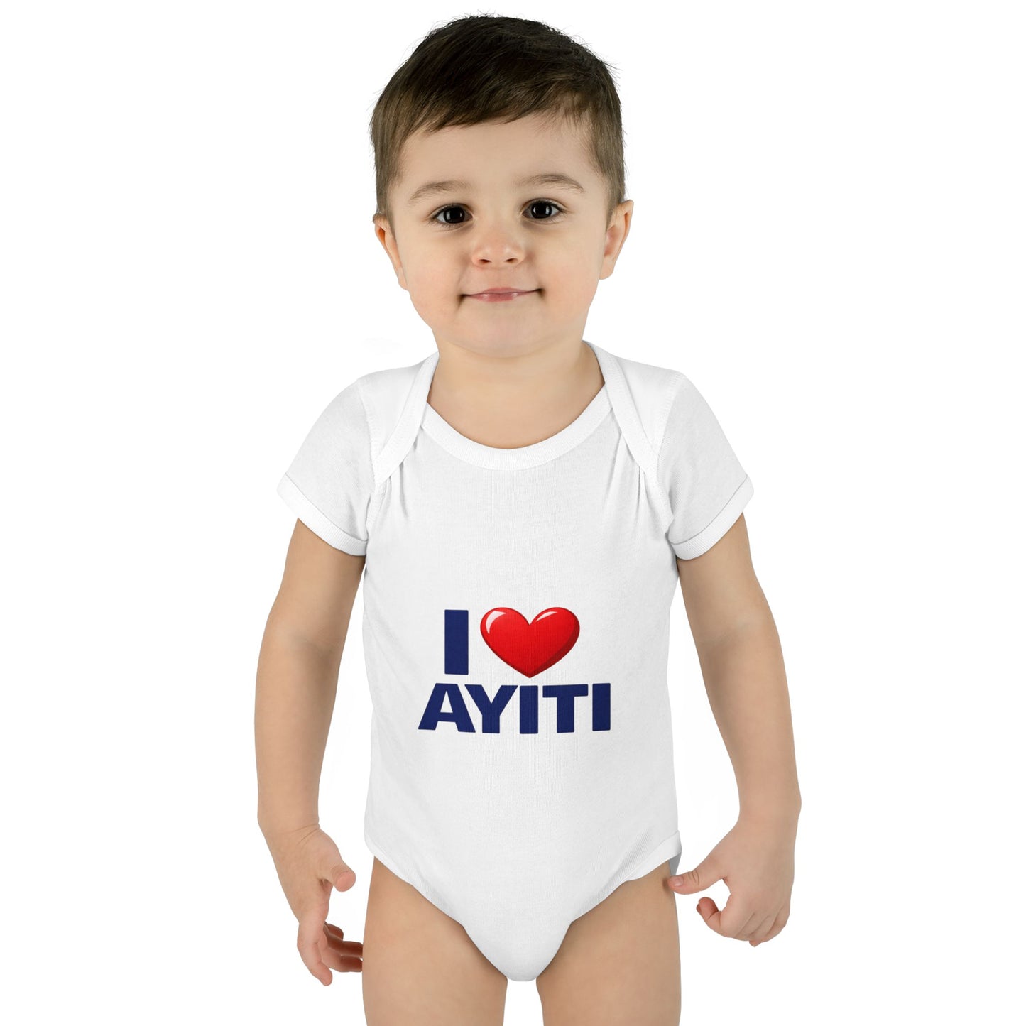 I Love Ayiti Baby Bodysuit — Cute Haitian Pride Infant Onesie