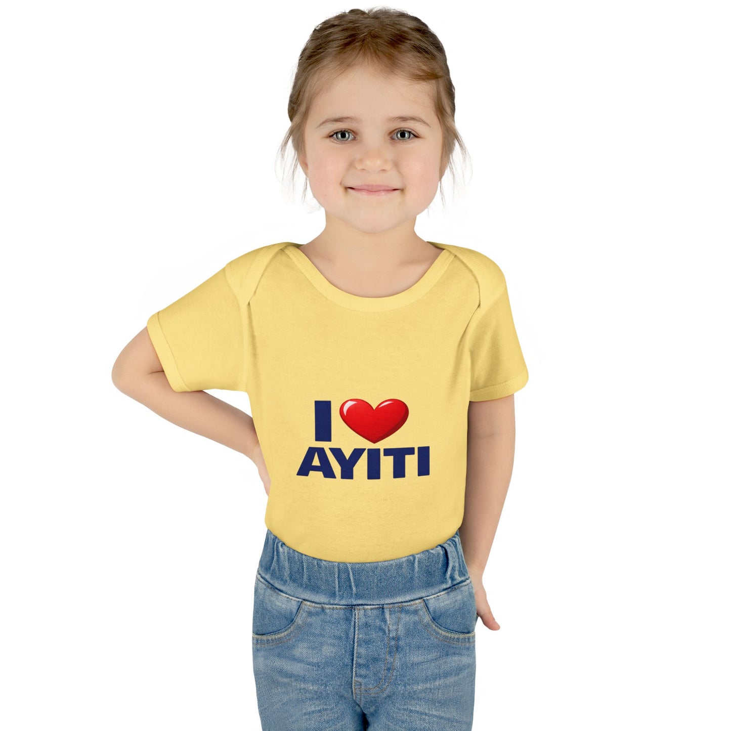 I Love Ayiti Baby Bodysuit — Cute Haitian Pride Infant Onesie